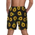 thumbnail image 4 of Balery Sunflowers Mens Swim Trunks Swim Shorts for Men Quick Dry Inseam Beach Shorts with Compression Liner Pocket-Small, 4 of 9