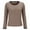Khaki, variant on Womens Long Sleeve Pajama Top Built In Support Yoga Comfort Tee Soft Casual Layer