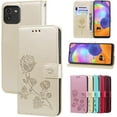 thumbnail image 7 of for Samsung Galaxy A03 Wallet Case with Credit Card Holder, Rose Flower [Wrist Strap] Cove Cash Pockets Flip Phone Case for Samsung Galaxy A03 RS Golden, 7 of 7