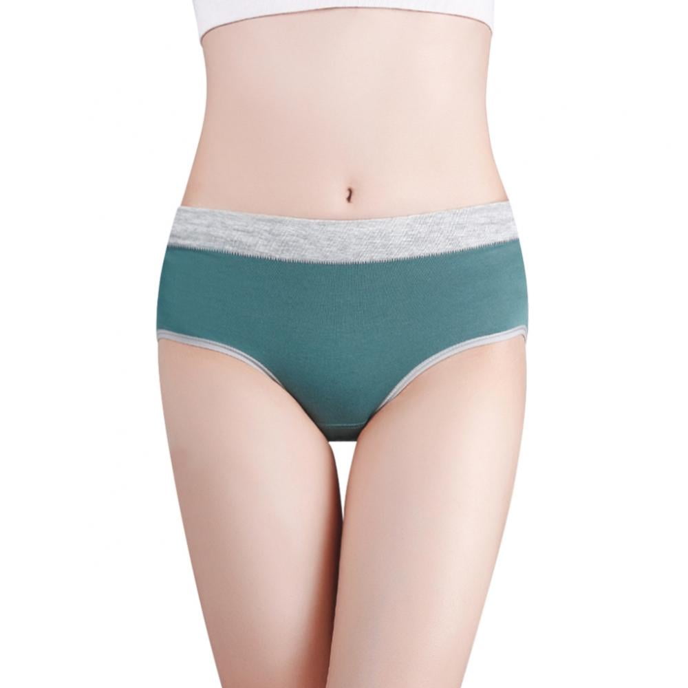 Women's Cotton Panties Mid-Rise Underwear Ladies Soft Briefs Full Coverage  Panty Underpants