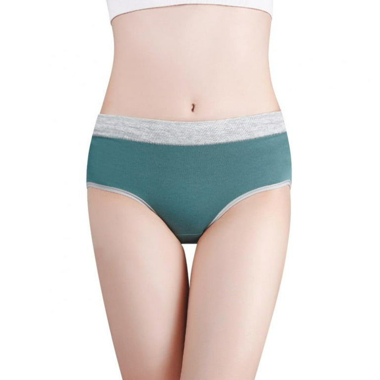 Women's Cotton Panties Mid-Rise Underwear Ladies Soft Briefs Full