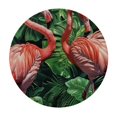 thumbnail image 4 of Orinice Flamingos Leaves Plants Round Table Cover Stain Resistant Washable Indoor Outdoor Tablecloth Kitchen Dining Wedding Parties 100% Polyester Fiber 31-35, 4 of 8