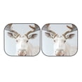 thumbnail image 5 of Lsque White Reindeer Portrait 2 PCS Windshield Sun Shade | CarFoldable Window Covers | Car Accessories Reflect UV for Universal Cars SUV Truck | Medium, 5 of 7