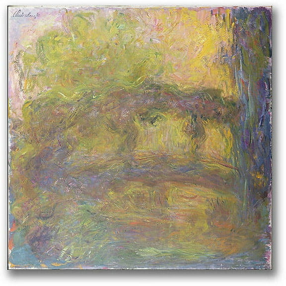 Trademark Fine Art "The Japanese Bridge, 1918-24" Canvas Wall Art by Claude Monet