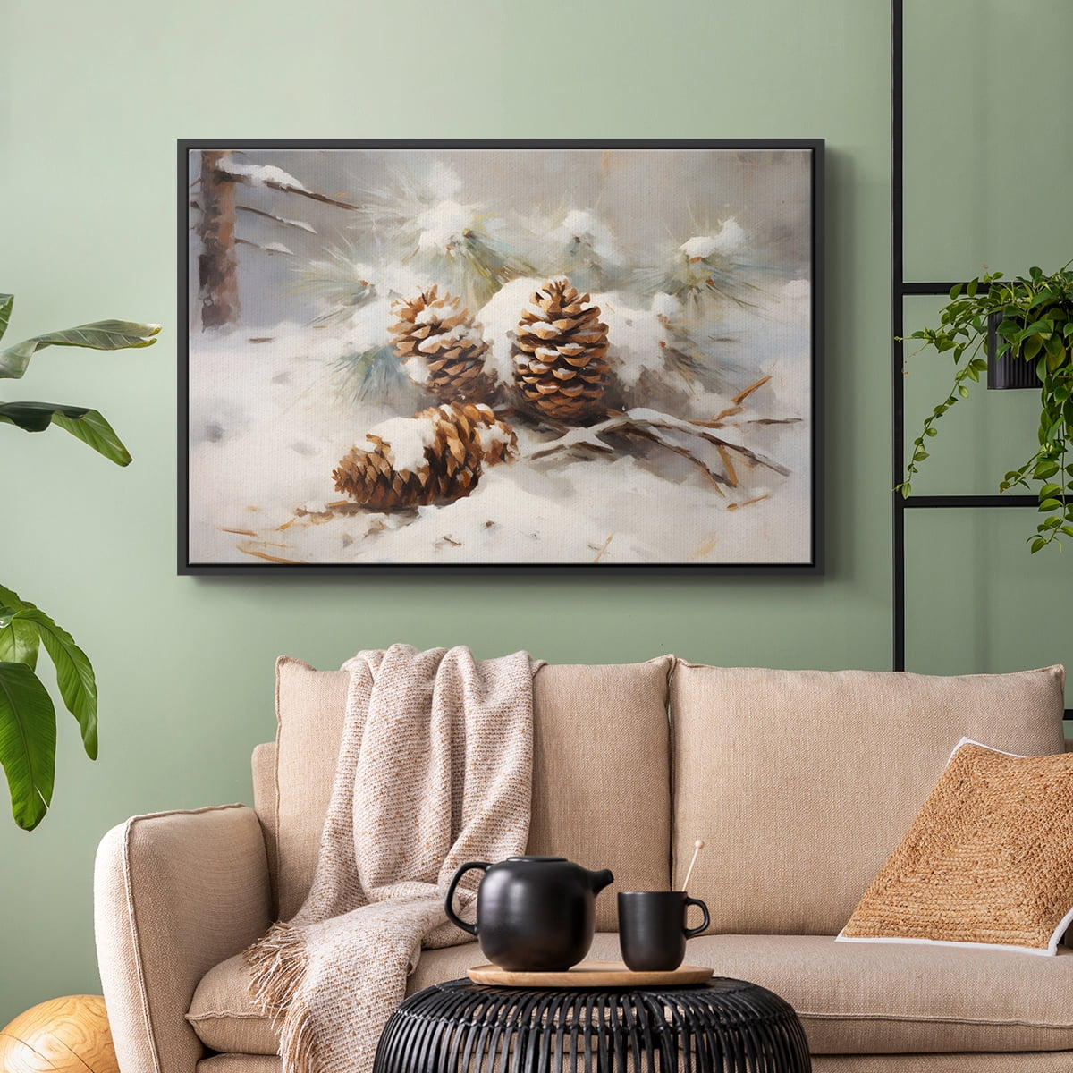 Vintage Landscape-CLXIX By Wexford Home Framed in Black Wood Gallery Wrapped Canvas 17 in. x 25 in.