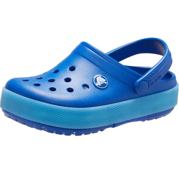 Crocs Infantil Crocband Zueco Chevron con Cuentas Azul Talla 4 para Niños Pequeños