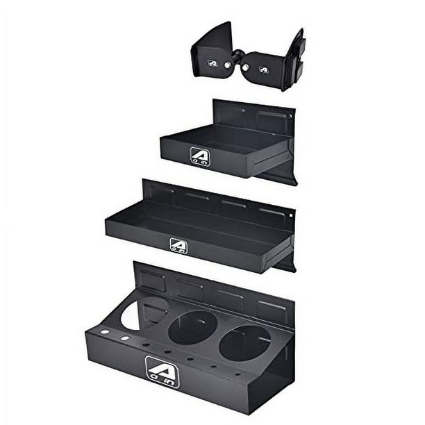 Juego de 4 Bandejas de Almacenamiento de Herramientas Magnéticas para Estante - Organizador de Caja de Herramientas - Soporte de Destornilladores para Carros de Herramientas Rodantes, con 3 Bandejas d