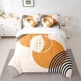 thumbnail image 2 of YST Orange Minimalist 7-Piece Comforter Set, Mid Century Geometric Bedding, Twin, 2 of 4