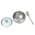 thumbnail image 5 of LYUMO Sugar Dish,Sugar Bowl Stainless Steel Clear Lid Glossy Inbuilt Spoon  Rustproof Oxidation Resistance Sugar Container,Salt Container, 5 of 8