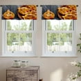 thumbnail image 2 of LALILO Kitchen Curtain Valance Halloween Pumpkin Snack Rod Pocket Window Curtain 52"x 18" Set of 2, 2 of 7