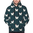 thumbnail image 2 of Bingfone Funny Chicken Men's Drawstring Hoodie Long Sleeve Pocket Sweatshirts-Medium, 2 of 6
