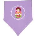 thumbnail image 2 of Inktastic Matryoshka Russian Cute Pink Nesting Doll Baby Bandana Bib, 2 of 4