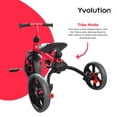 thumbnail image 5 of Yvolution Triciclo 3 en 1 para niños pequeños Velo Flippa Triciclo de empuje Bicicleta de equilibrio para niños pequeños con mango de dirección para padres para niños y niñas de 2 a 5 años (rojo), 5 of 5
