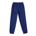 thumbnail image 4 of CPNG Boys Fleece Lined Sweatpants Casual Solid Color Elastic Waist Loose Pants Sports Pants Casual Jogger(Dark Blue,5-6 Years), 4 of 9