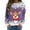 Purple, variant on SRZYMJ Women's Long Sleeve Crewneck Graphic Sweatshirt Festive Reindeer Holiday Pullover Soft Cozy Winter Top Casual Comfort Wear