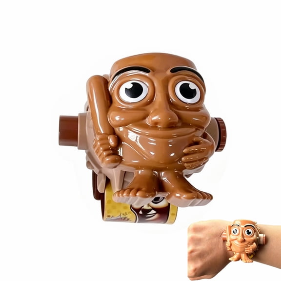 Tung Tung Tung Sahur Watch, Italian Brainrot Meme Flip Cover Watch with Baseball Bat Design, Funny Character Novelty Wrist Watch for Men Women Fans Collectible Accessory