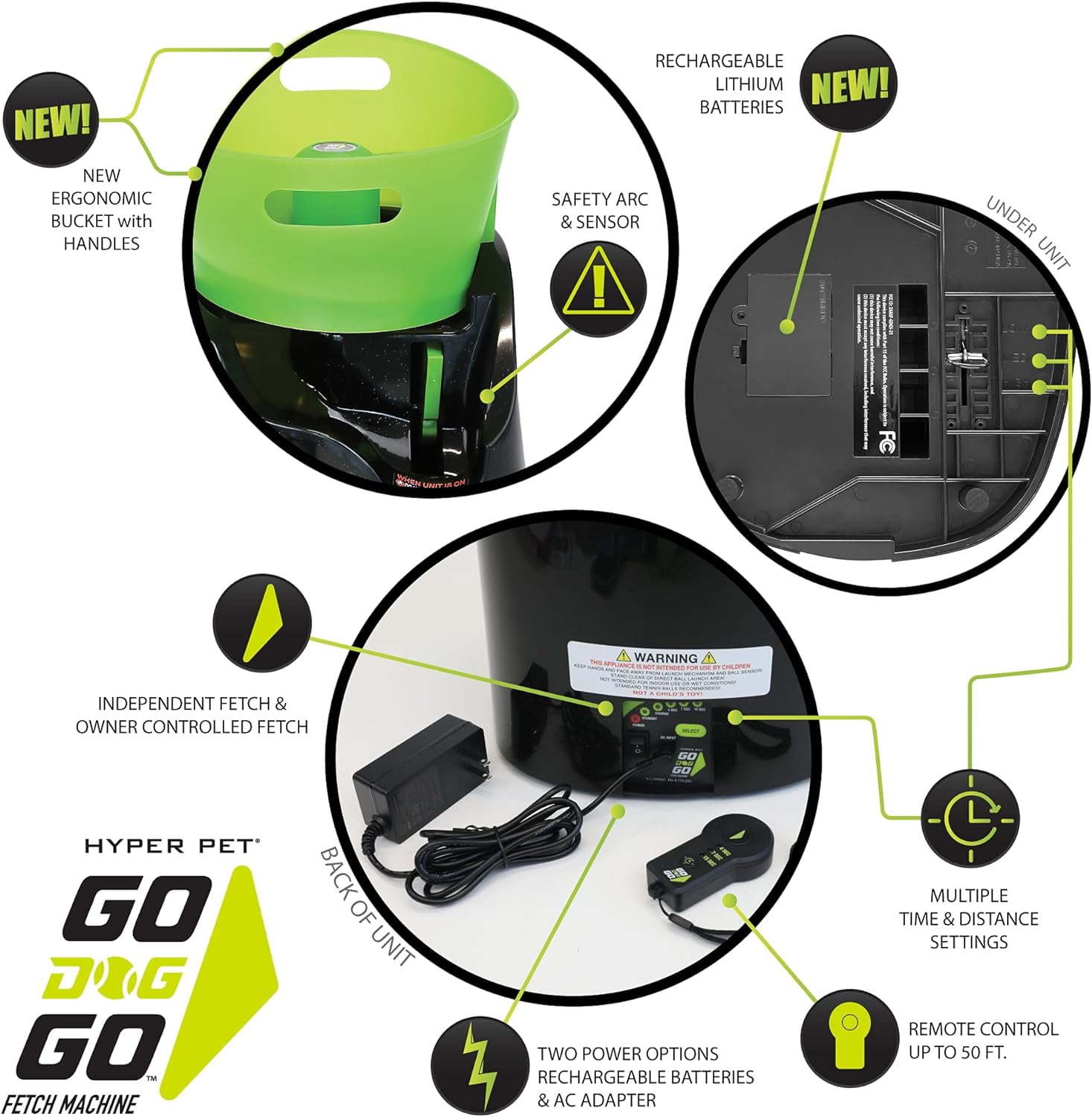 Hyper Pet GoDogGo Automatic Dog Ball Launcher Tennis Ball Thrower for Dogs 20 60 Pounds Walmart