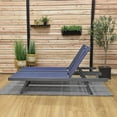 thumbnail image 4 of Vivere Urban Foldable Aluminum Outdoor Chaise Lounge - Set of 2, Navy, 4 of 7