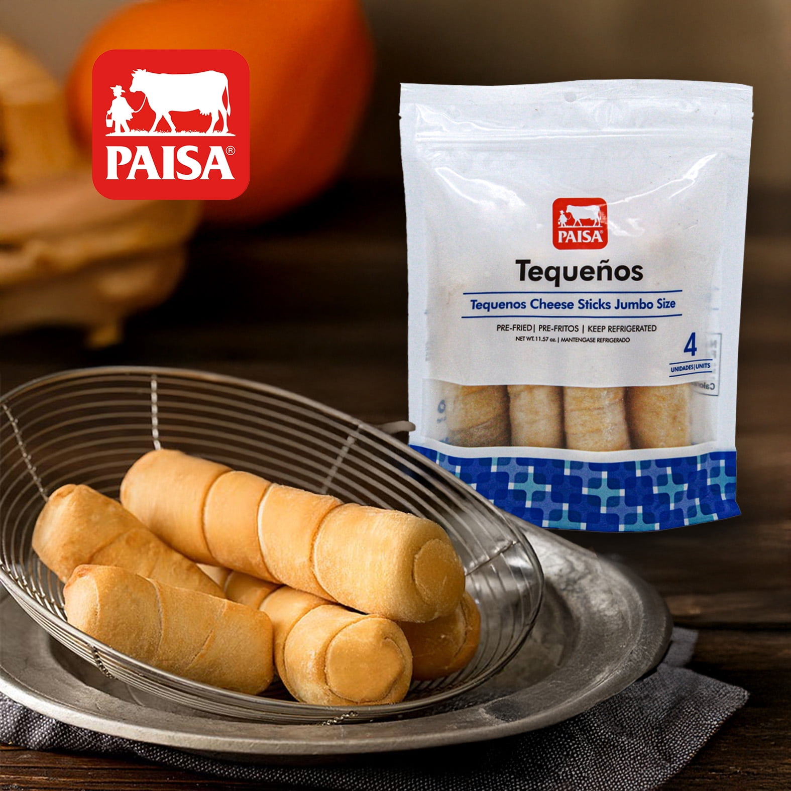 Paisa Jumbo Cheese Tequenos Precooked