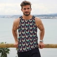 thumbnail image 6 of Lsque Bohemian Chicken Pattern Mens Tank Tops Muscle Athletic Quick Dry Sleeveless Workout Fitness T Shirts Beach Tank Top, Loose-fit Sleeveless Shirt for Men-3X-Large, 6 of 7