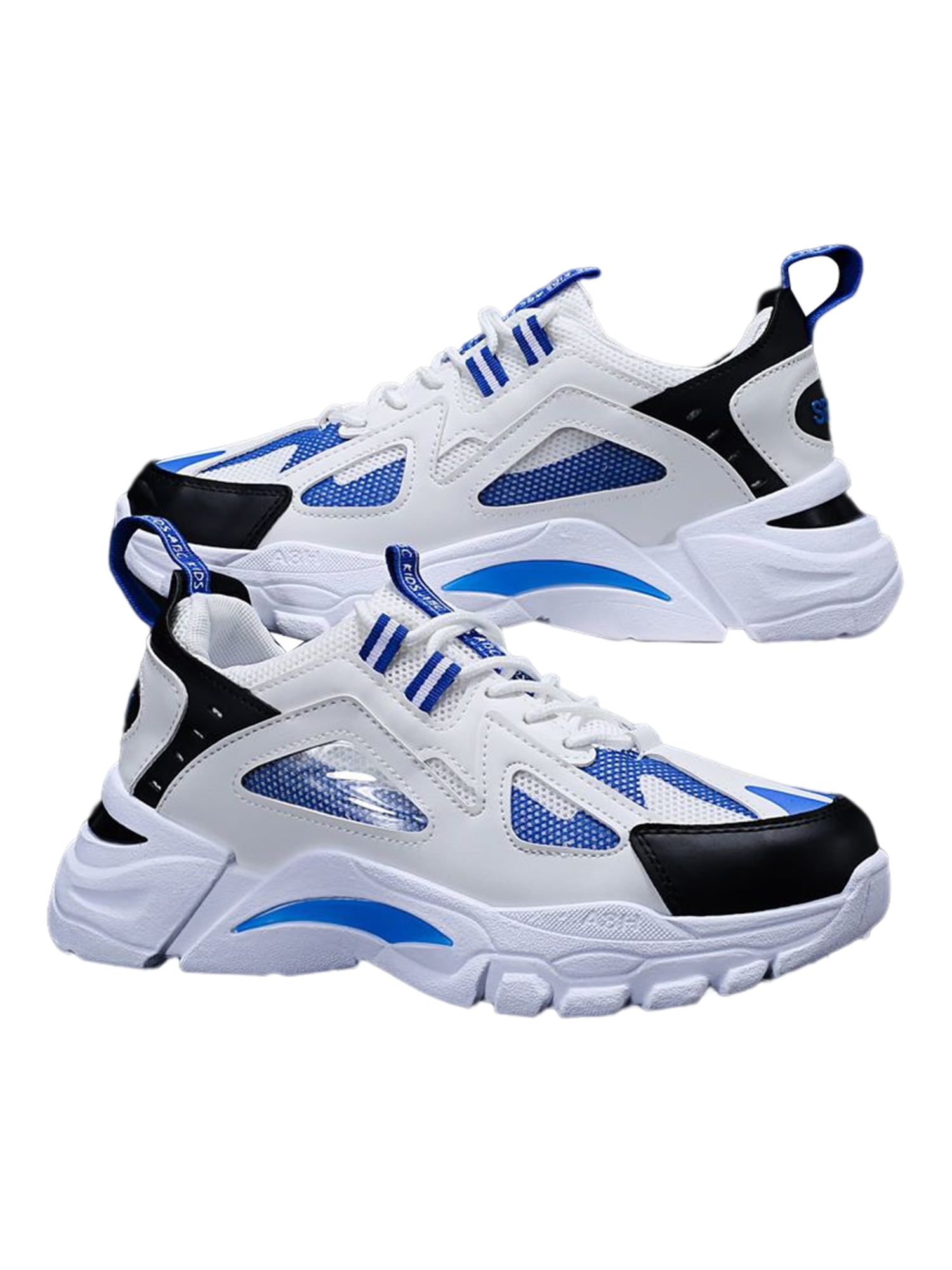 Grund farve Udsøgt Colisha Men Running Shoe Breathable Athletic Shoes Fitness Workout Sneakers  Walking Fashion Trainers Sport White Blue 6 - Walmart.com