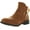 Camel, variant on DBDK KATHIE-1 Women's Buckle Strap Chunky Heel Side Zipper Ankle Booties