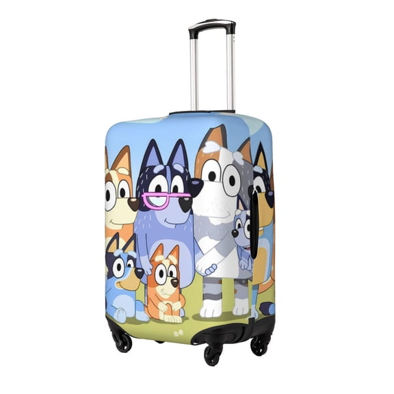 Netaao Bluey Printed Luggage Cover Durable Travel Accessories Suitcase Protector Fits 18-32 Inch Luggage(Excluding luggage)-Small