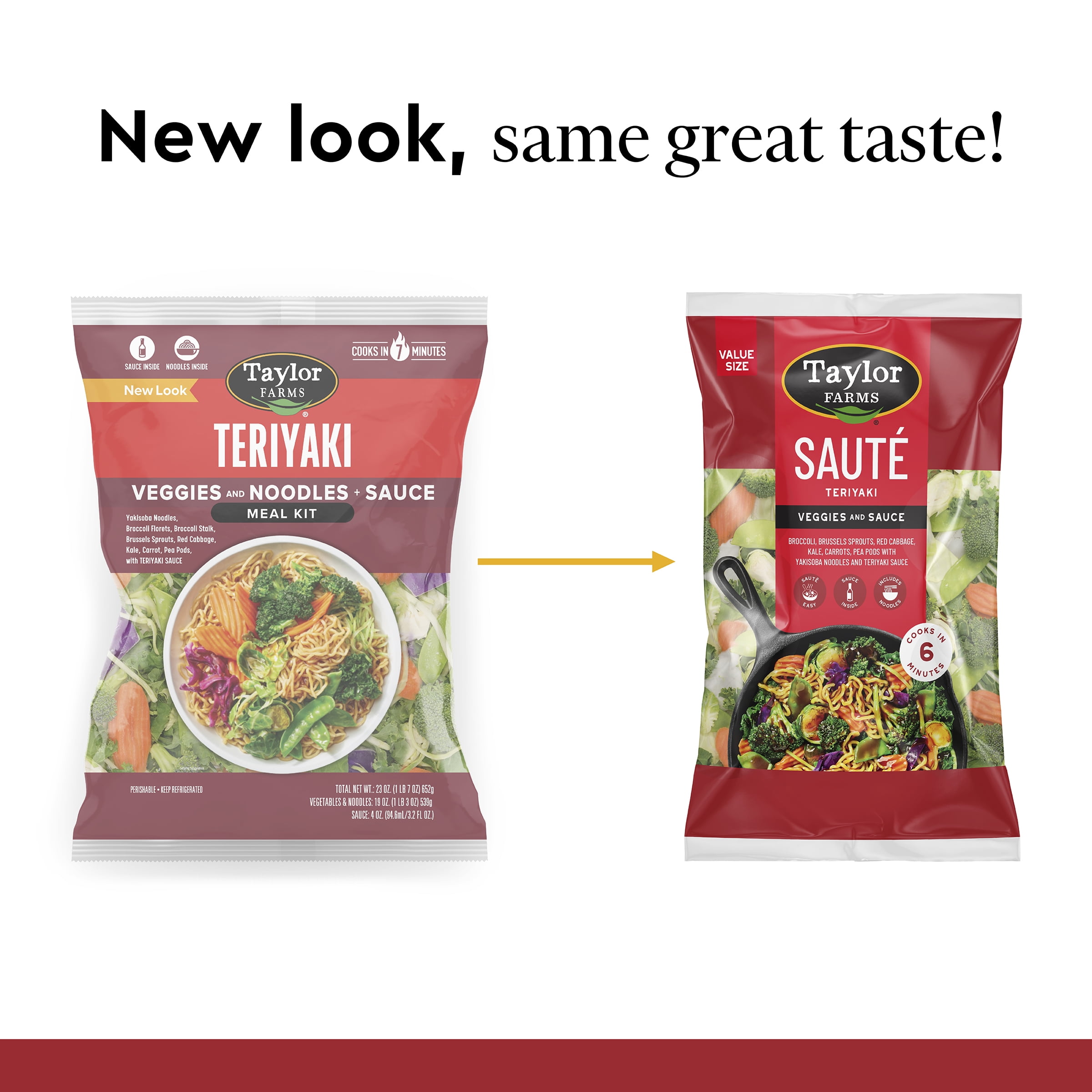 Taylor Farms Fresh Teriyaki Vegetable Meal Kit with Noodles, 23 oz