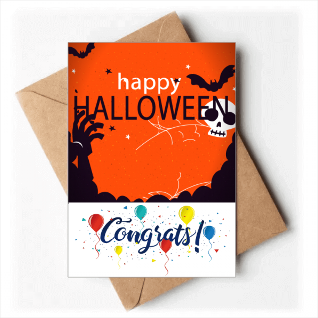 Tarjeta de felicitación Unbranded Rojo feliz el temor a los fantasmas de Halloween Sobre de la Carta de matrimonio