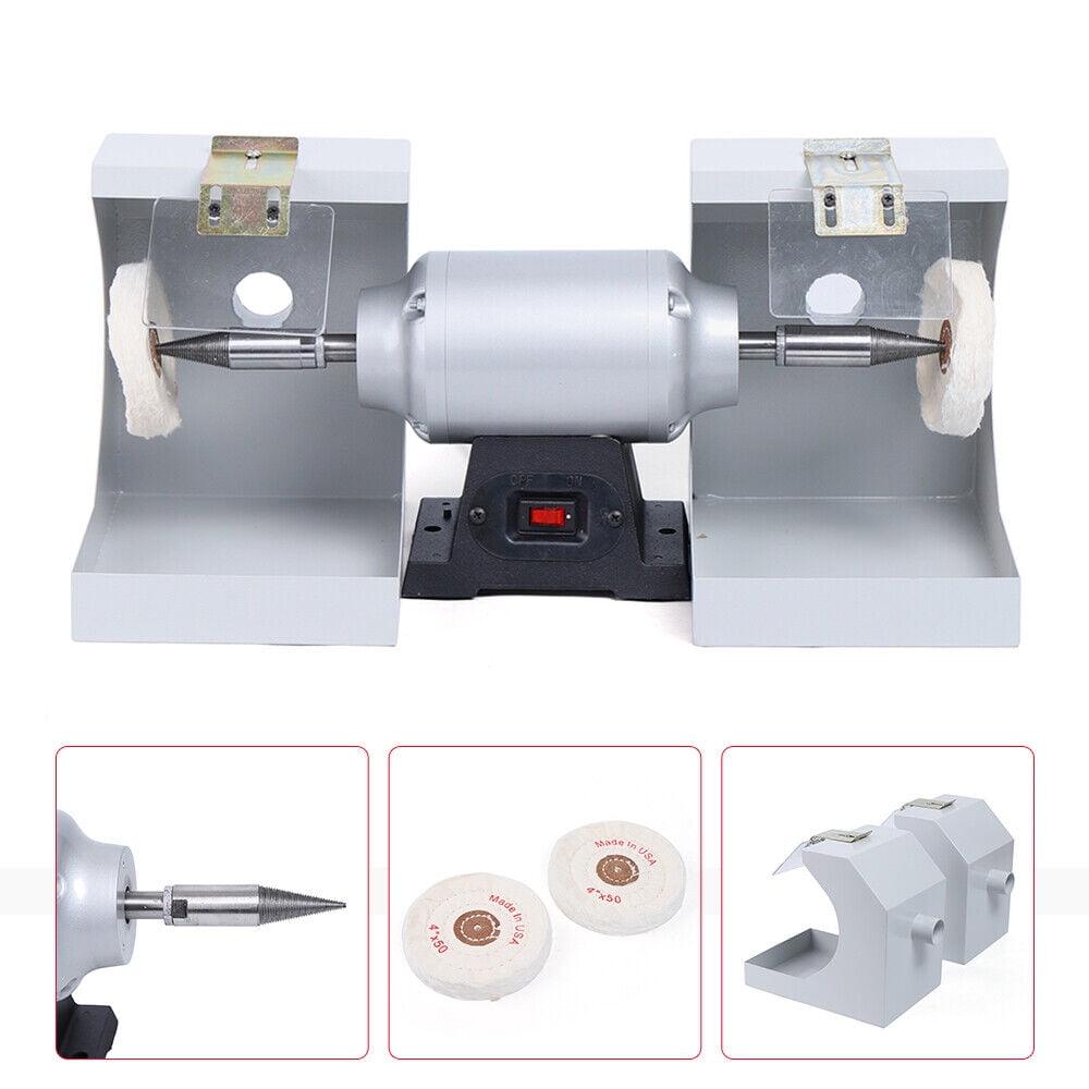 Miumaeov Dental Polishing Lathe Machine Bench Buffing Grinder Lab Equipment High Speed Polisher for Jewelry Casting