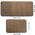 thumbnail image 2 of Unique Bargains 2 Pcs Memory Foam Bathroom Mat Non Slip Soft Bath Mats Rugs Machine Washable Brown 40x60cm+50x120cm, 2 of 6