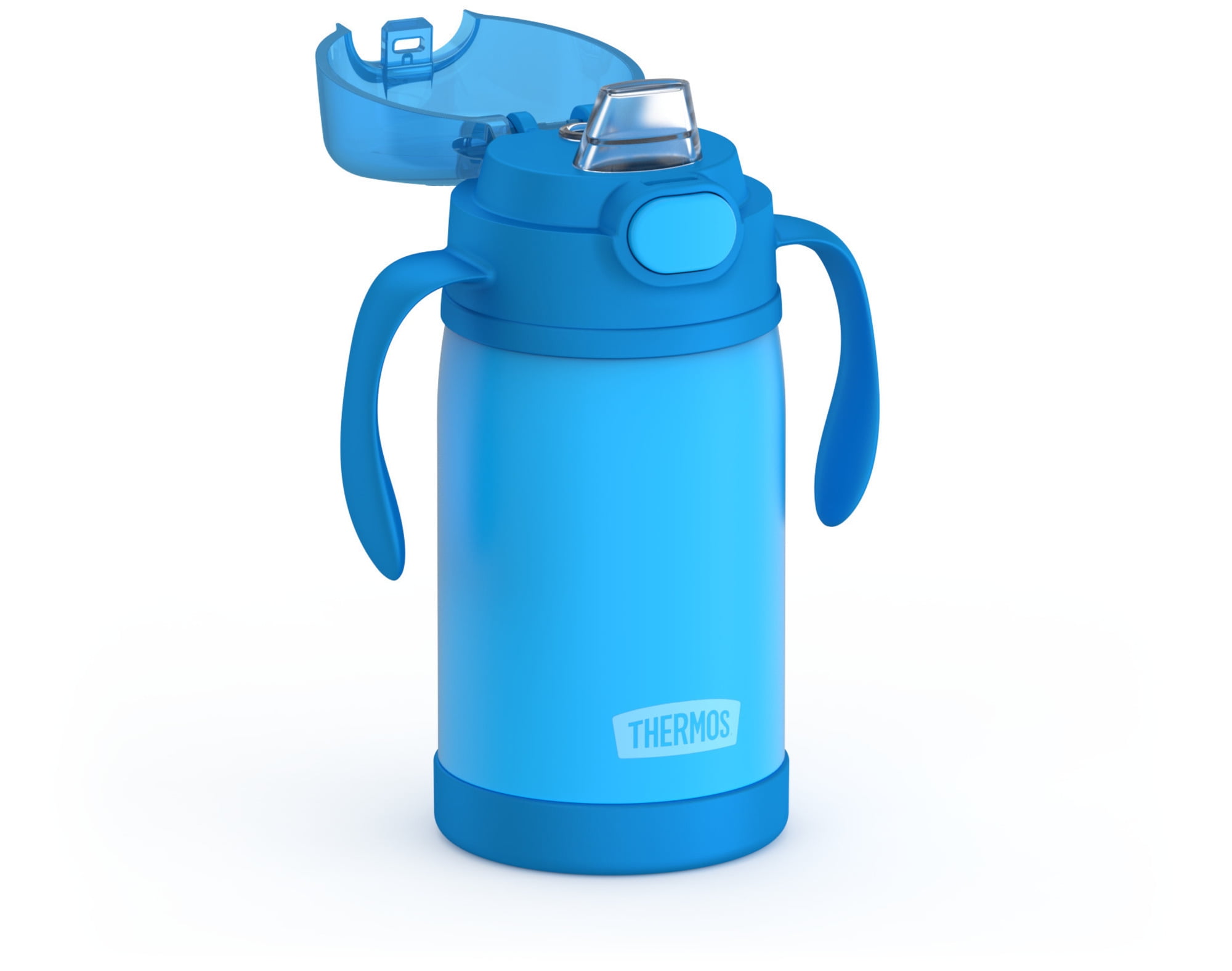 Thermos Biberon à Paille en Acier Inoxydable Isolé sous Vide 10 Oz, Bleu