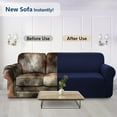 thumbnail image 3 of XLarge Sofa Slipcover, One Piece High Stretchy Couch Cover, Machine Washable Spandex Jacquard Fabric, Bottom Elastic Easy to Install, 3 of 7