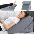 thumbnail image 1 of Bed Wedge Pillow for Sleeping, Adjustable Wedge Pillow Headboard, Memory Foam Incline Cushion for Legs and Back, Body Support Pillow with Machine Washable Cover, 1 of 6