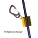thumbnail image 4 of Abrazadera colgante para caña de pescar portátil con soporte para caña de pescar con mosquetón (dorado) Likrtyny Para estrenar, 4 of 8