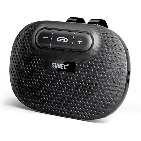 Bluetooth Speaker for Car Hands Free - Bluetooth Speakerphone for Cell Phone Support Siri Google Voice Assistant - Wireless Car Kit with Visor Clip BC966C
