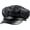 BLACK, variant on Faux Leather Newsboy Cap, Vintage Baker Boy Hat for Women, Ideal for Casual/Street Style