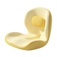 thumbnail image 1 of Cojín de soporte lumbar portátil de espuma viscoelástica para el coxis Amarillo, 1 of 9