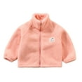 thumbnail image 2 of KYAIGUO Toddler Kids Fleece Outwear for Boys Girls,Baby Fall Winter Long Sleeve Jacket Zip Solid Color Little Boys Girls Thick Warm Jacket Outerwear ClothesL,Size 1-10 Years, 2 of 8