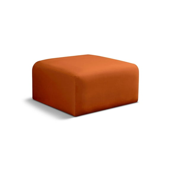Meridian Furniture Arc Cognac Velvet Ottoman