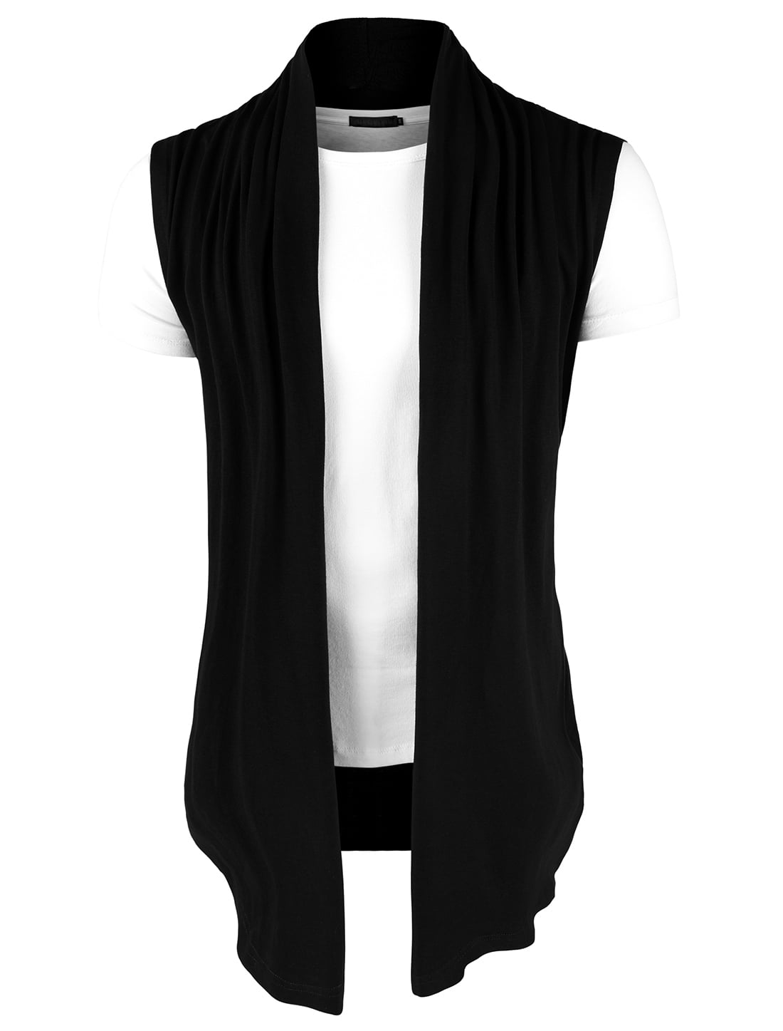 sleeveless shawl cardigan