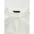 thumbnail image 4 of PRETTYGARDEN Women's Bow Front Mini Dress with Puff Sleeves, Sizes S-XXL, 4 of 6