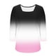 thumbnail image 4 of mfyjkho Tops Para Hacer Ejercicio Para Mujer, Camiseta Informal De Moda Para Mujer, Sin Posicionamiento, Con Cuello Estampado Y Mangas Tres Cuartos Tops Para Salir Para Mujer S, 4 of 5
