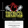 thumbnail image 4 of CADODIS BBQ Neon Sign Fire & Fork Barbecue LED Light Design for Restaurant Pub Party Man Cave Wall Decor, 4 of 5