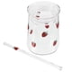 thumbnail image 2 of Glass Strawberry Water Cup with Lid and Straw Large Capacity Borosilicate Tumbler for Juice, Tea, and Coffee Multifunctional Drinking Cup for, 2 of 5