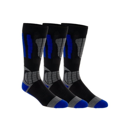 Thermal Snow - 3 Pack LISH Men's Cold Weather Ski Over The Calf Thermal Padded Snow Socks