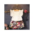 thumbnail image 2 of Summer Kids Baby Girls 2PCS T-shirt Tops+ Shorts Outfits Clothes Sets, 2 of 5
