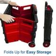thumbnail image 5 of BAZIC Foldable Utility Cart Portable Rolling Folding Cart 16"x18"x15", w/ Lid Cover, 70 Lbs Capacity, 3-Pack, 5 of 7
