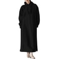 thumbnail image 1 of Robes pour Femmes Automne et Hiver Chandail à Capuche en Peluche Grande Taille Poche Droite Robe Longue Ample, 1 of 7