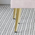 thumbnail image 5 of Castle Place Luxury Upholstered Velvet Accent Chair with Ottoman, Light Pink, 5 of 8